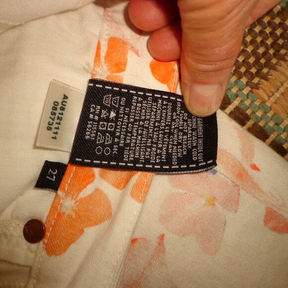 NWOT 7 For All Mankind Straight Leg Jeans 27 Floral Print - Picture 8 of 14